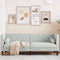 vidaXL - Driezitsbank - Chesterfield-stijl - met - bolsters - fluweel - lichtgrijs
