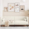 vidaXL - Driezitsbank - Chesterfield-stijl - met - bolsters - fluweel - crèmekleur