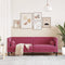 vidaXL - Driezitsbank - Chesterfield-stijl - met - bolsters - fluweel - wijnrood