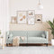 vidaXL - Driezitsbank - Chesterfield-stijl - met - bolsters - fluweel - lichtgrijs