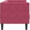 vidaXL - Driezitsbank - Chesterfield-stijl - met - bolsters - fluweel - wijnrood
