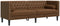 vidaXL - Driezitsbank - Chesterfield-stijl - met - bolsters - kunstsuède - bruin