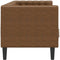 vidaXL - Driezitsbank - Chesterfield-stijl - met - bolsters - kunstsuède - bruin