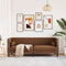 vidaXL - Driezitsbank - Chesterfield-stijl - met - bolsters - kunstsuède - bruin