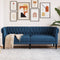 vidaXL - Driezitsbank - Chesterfield-stijl - stof - blauw