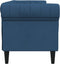 vidaXL - Driezitsbank - Chesterfield-stijl - stof - blauw