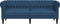 vidaXL - Driezitsbank - Chesterfield-stijl - stof - blauw
