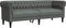 vidaXL - Driezitsbank - Chesterfield-stijl - stof - donkergrijs