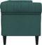 vidaXL - Driezitsbank - Chesterfield-stijl - stof - donkergroen