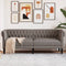 vidaXL - Driezitsbank - Chesterfield-stijl - stof - taupe
