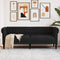 vidaXL - Driezitsbank - Chesterfield-stijl - stof - zwart
