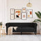 vidaXL - Driezitsbank - Chesterfield-stijl - stof - zwart