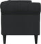 vidaXL - Driezitsbank - Chesterfield-stijl - stof - zwart