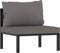 vidaXL - Driezitsbank - met - kussens - poly - rattan - antraciet