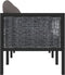 vidaXL - Driezitsbank - met - kussens - poly - rattan - antraciet