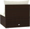 vidaXL - Driezitsbank - met - kussens - poly - rattan - bruin