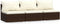 vidaXL - Driezitsbank - met - kussens - poly - rattan - bruin