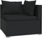 vidaXL - Driezitsbank - met - kussens - poly - rattan - zwart