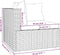 vidaXL - Driezitsbank - met - kussens - poly - rattan - zwart