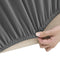 vidaXL - Driezitsbankhoes - stretch - polyester - jersey - antracietkleurig