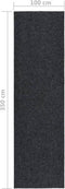 vidaXL - Droogloopmat - 100x350 - cm - antracietkleurig