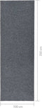 vidaXL - Droogloopmat - 100x350 - cm - grijs