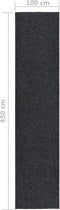 vidaXL - Droogloopmat - 100x450 - cm - antracietkleurig