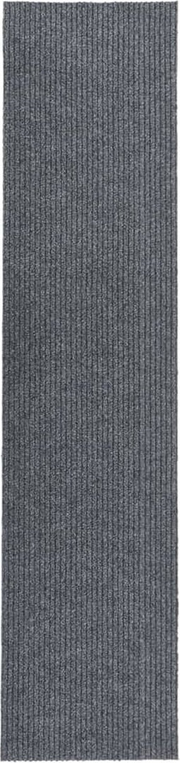 vidaXL - Droogloopmat - 100x450 - cm - grijs