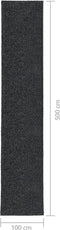 vidaXL - Droogloopmat - 100x500 - cm - antracietkleurig