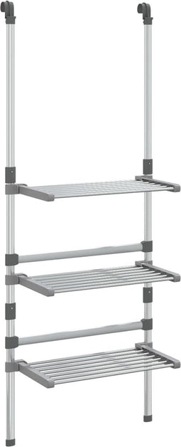 vidaXL - Droogrek - 3-laags - hangend - aluminium
