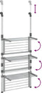 vidaXL - Droogrek - 3-laags - hangend - aluminium