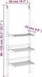 vidaXL - Droogrek - 3-laags - hangend - aluminium