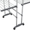 vidaXL - Droogrek - 3-laags - met - wieltjes - 60x70x129 - cm - zilverkleurig
