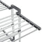 vidaXL - Droogrek - 3-laags - met - wieltjes - 60x70x129 - cm - zilverkleurig