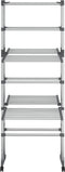 vidaXL - Droogrek - 3-laags - met - wieltjes - 60x70x129 - cm - zilverkleurig