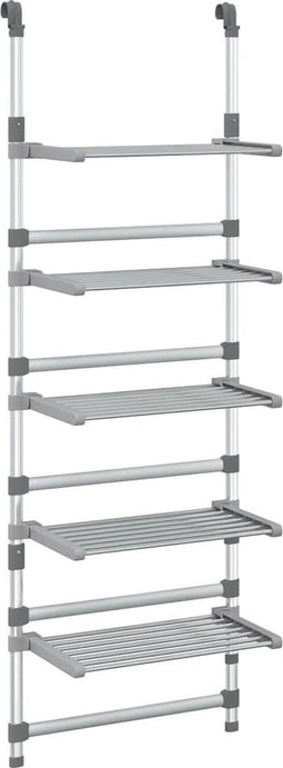 vidaXL - Droogrek - 5-laags - hangend - aluminium