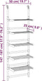 vidaXL - Droogrek - 5-laags - hangend - aluminium