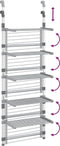 vidaXL - Droogrek - 5-laags - hangend - aluminium