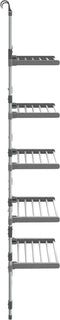 vidaXL - Droogrek - 5-laags - hangend - aluminium