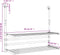 vidaXL - Droogrek - voor - balkon - 89x25x(60-95) - cm - aluminium