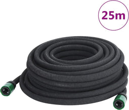 vidaXL - Druppelslang - 0,6'' - 25 - m - rubber - zwart