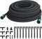 vidaXL - Druppelslang - 0,6'' - 25 - m - rubber - zwart