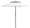 vidaXL - Dubbeldekker - parasol - 270x270 - cm - houten - paal - groen