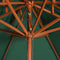 vidaXL - Dubbeldekker - parasol - 270x270 - cm - houten - paal - groen