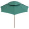 vidaXL - Dubbeldekker - parasol - 270x270 - cm - houten - paal - groen