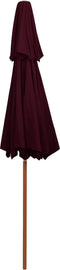 vidaXL - Dubbeldekker - parasol - 270x270 - cm - houten - paal - crèmewit