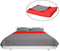 vidaXL - Dubbelzijdige - quilt - bedsprei - rood - en - grijs - 170x210 - cm