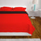 vidaXL - Dubbelzijdige - quilt - bedsprei - rood - en - zwart - 230x260 - cm