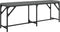 vidaXL - Eetkamerbank - 124x32x45 - cm - staal - en - stof - donkergrijs
