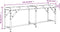 vidaXL - Eetkamerbank - 124x32x45 - cm - staal - en - stof - donkergrijs